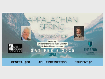 Kettle Moraine Symphony  Informance  of Aaron Copland's Appalachian Spring.